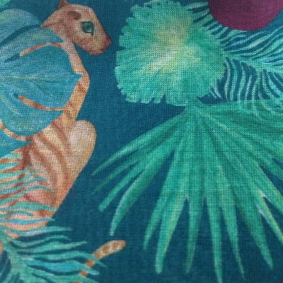 Soi Paris Silk Scarf in Tiger Cotton Square Scarf Handkerchief - Picture 5 of 6